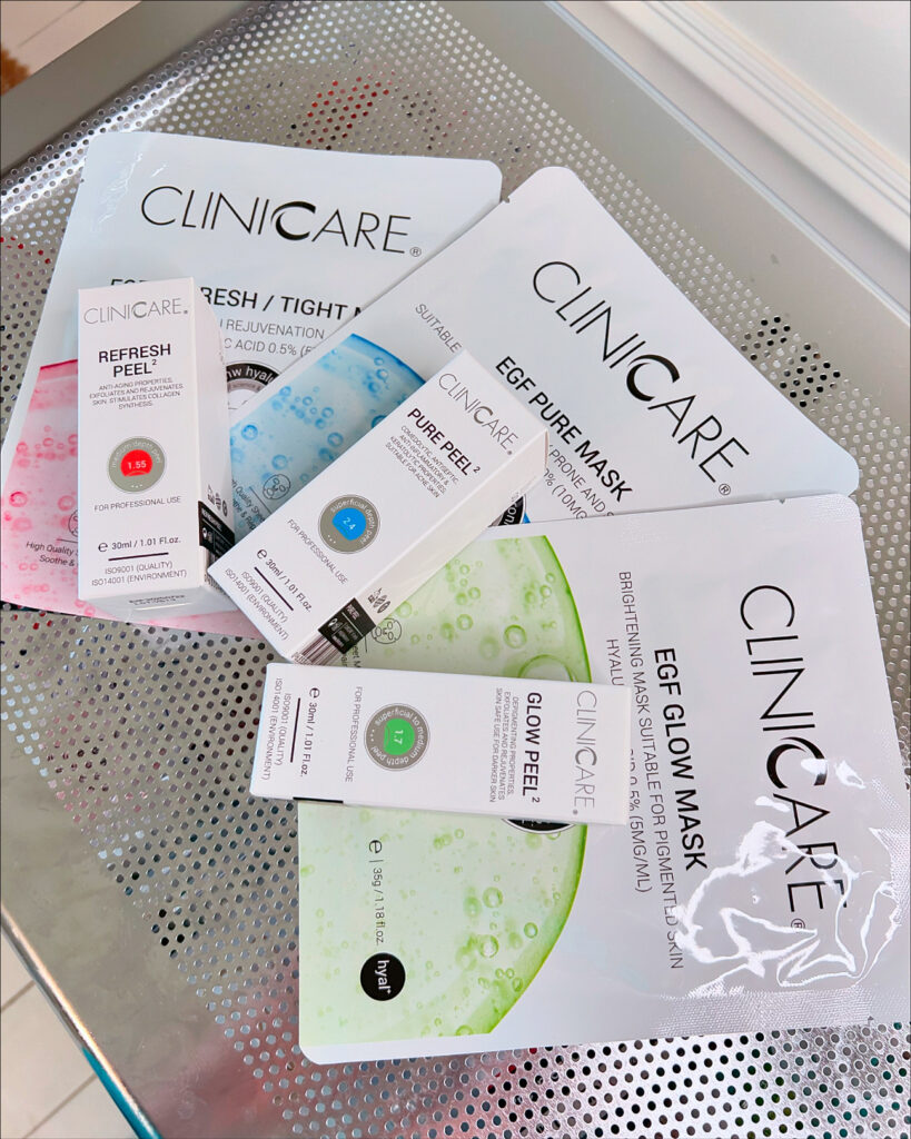 clinicare chemical skin peel range